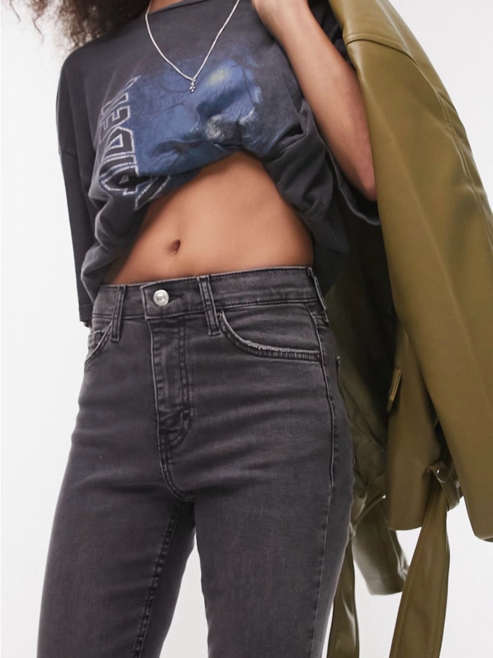 TOP SHOP JAMIE Jeans - Gray - Picture 2 of 5
